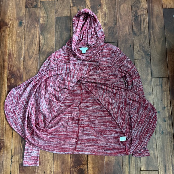 Christopher & Banks hooded open front sweatshirt - Picture 2 of 5